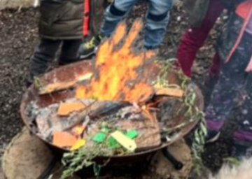 Adventsfeuer im Kinderhort Bartolino in Nürnberg