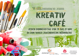 Kreativ Café im Don Bosco Jugendwerk Nürnberg jeden Donnerstag 19 Uhr